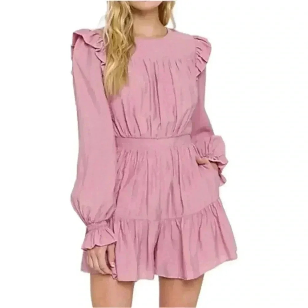 MP_LA'VEN Ruffle Long Sleeve Romper‎